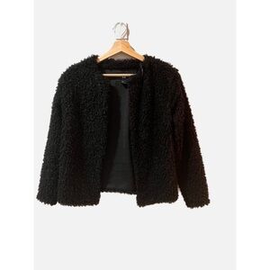 H&M Black Fuzzy Jacket Size S